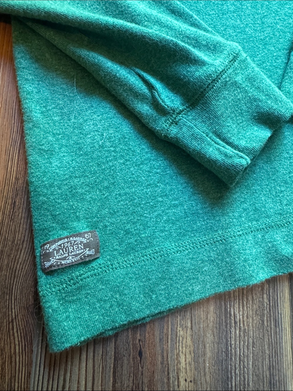 Lauren Ralph Lauren long sleeve green women’s top size large - Picture 5 of 7